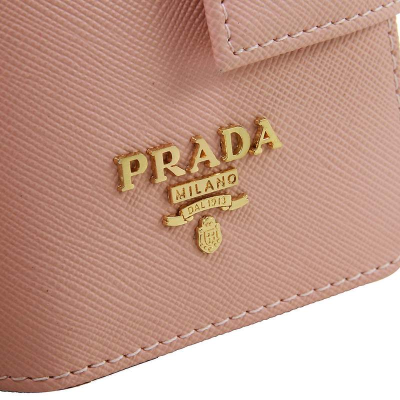 Knockoff Prada Real Leather Wallet 1138 pink - Click Image to Close